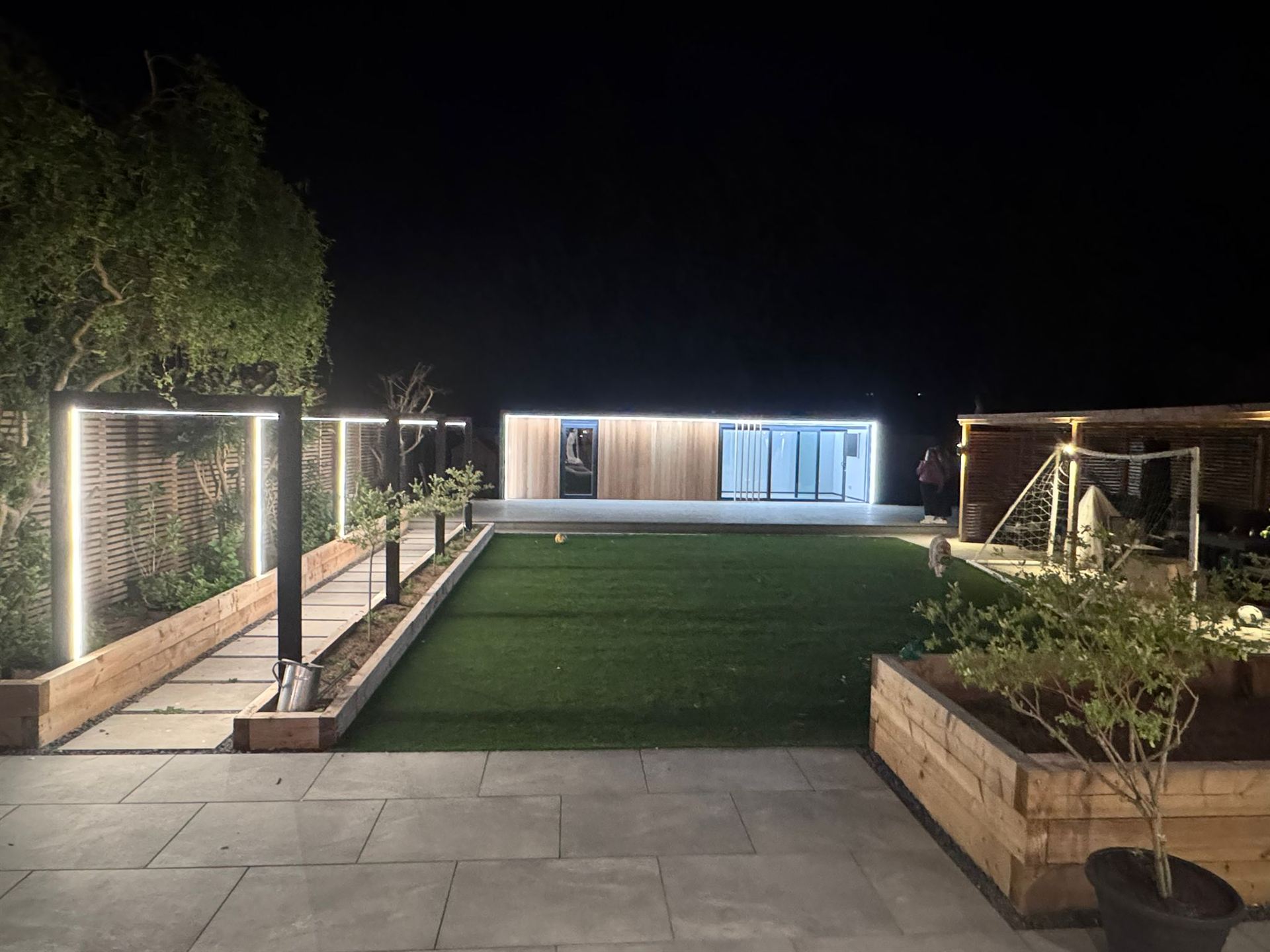 Illuminated garden room extension built by Connected Contractors